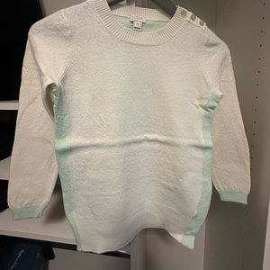JCREW SWEATER SIZE XS W/ SUEDE ELBOW PATCHES & BUTTON SHOULDER DETAILS SIZE XS